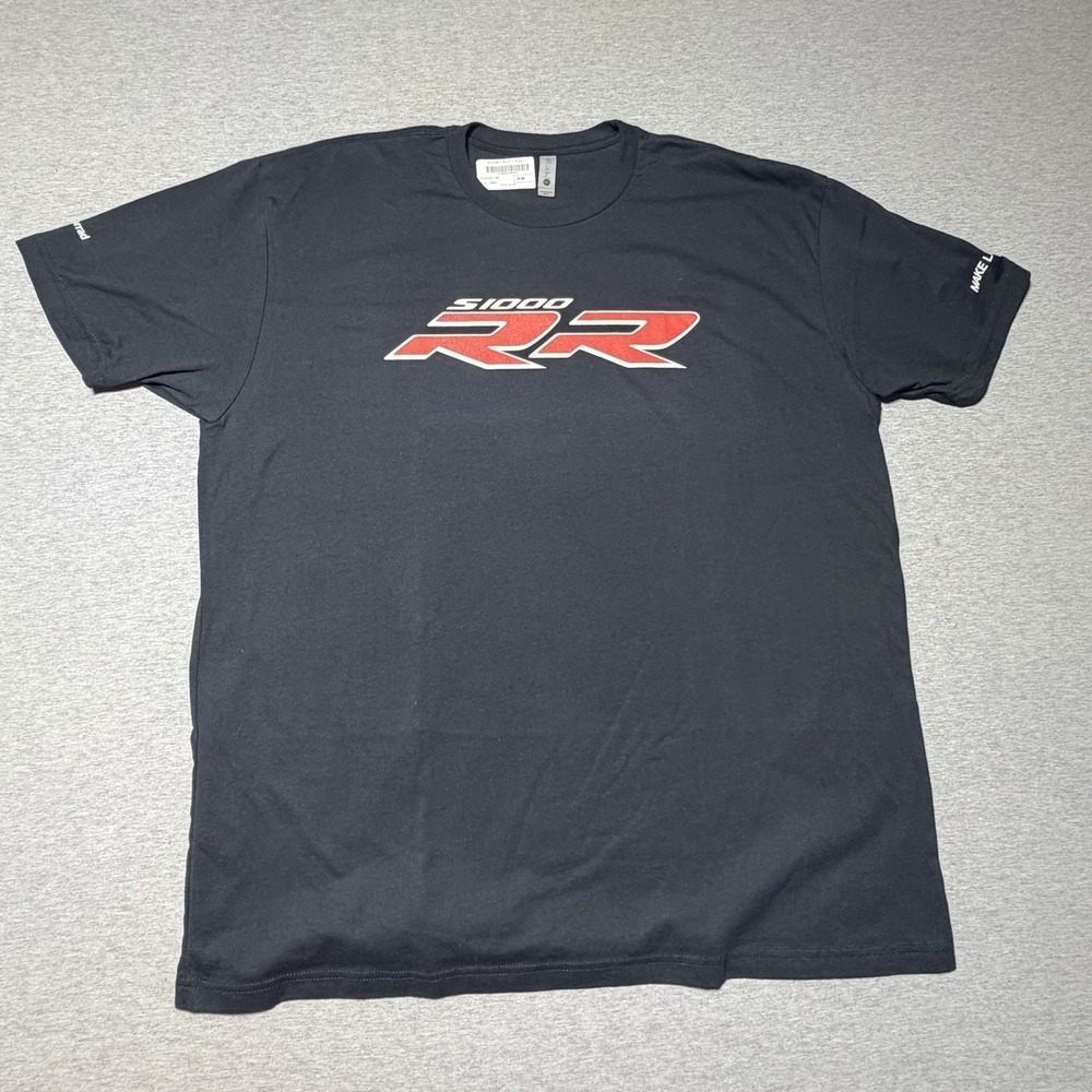 BMW S1000RR T-Shirt, Motorcycle Black Tee Shirt for‎ Sportbike Riders Men's XXL